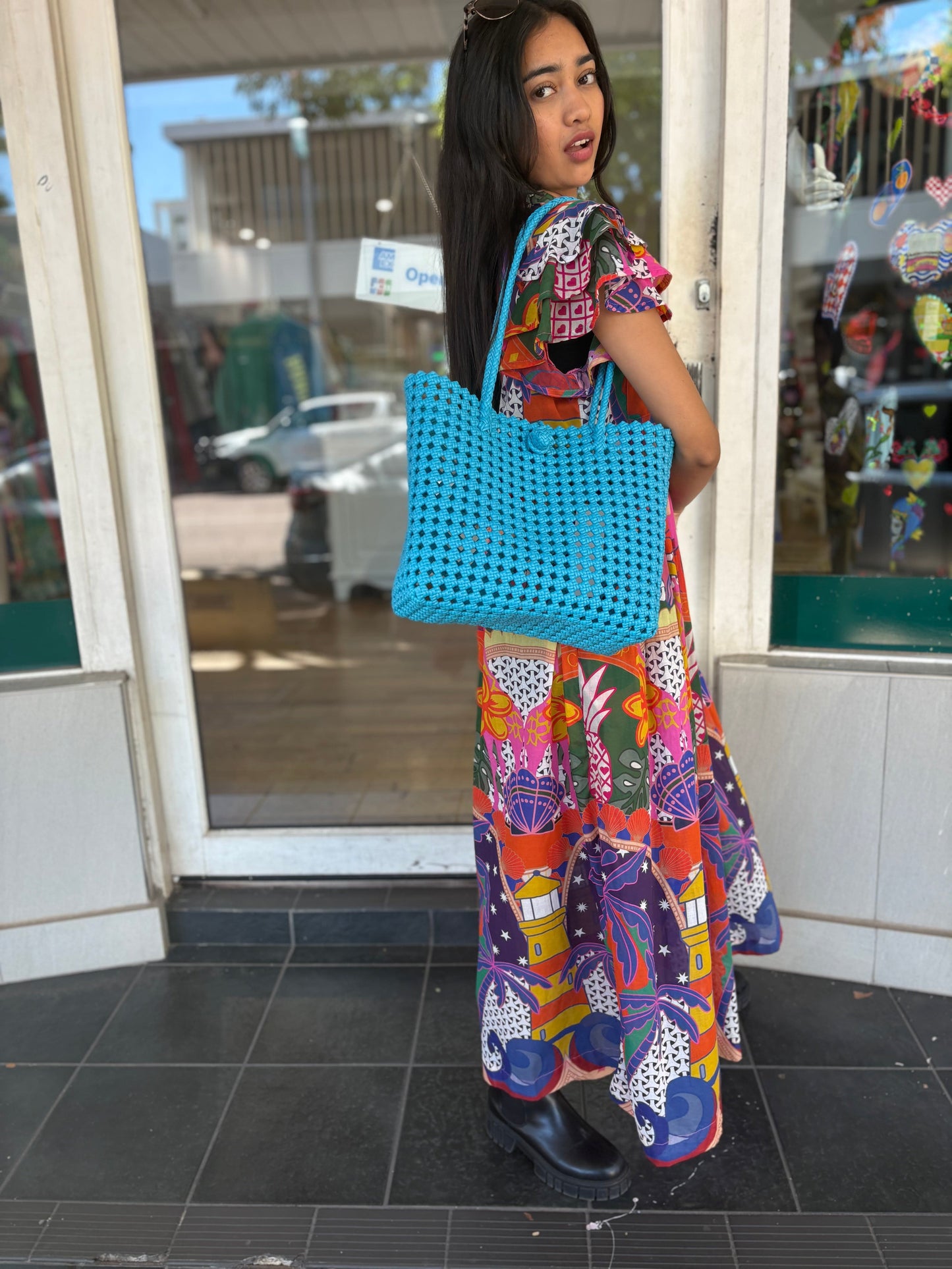 Oktavija Bag - Blue - Pinkhill -  - [] - Darwin boutique - Australian fashion design - Darwin Fashion - Australian Fashion Designer - Australian Fashion Designer Brands - Australian Fashion Design 