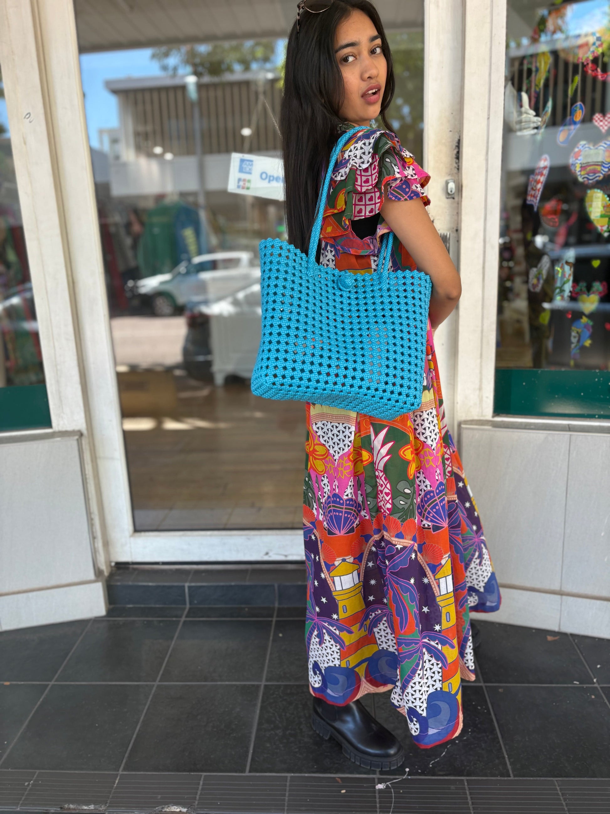 Oktavija Bag - Blue - Pinkhill -  - [] - Darwin boutique - Australian fashion design - Darwin Fashion - Australian Fashion Designer - Australian Fashion Designer Brands - Australian Fashion Design 