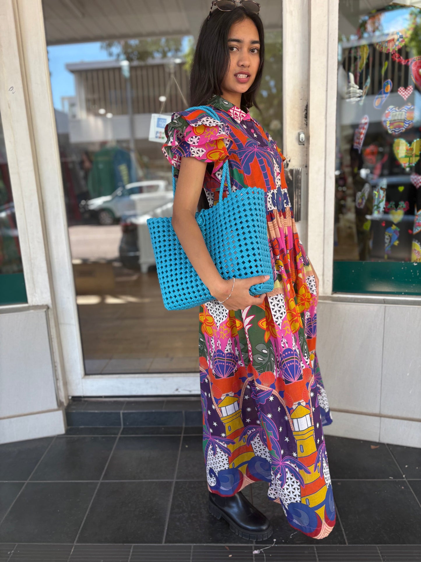 Oktavija Bag - Blue - Pinkhill -  - [] - Darwin boutique - Australian fashion design - Darwin Fashion - Australian Fashion Designer - Australian Fashion Designer Brands - Australian Fashion Design 