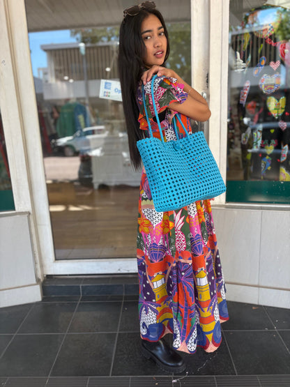 Oktavija Bag - Blue - Pinkhill -  - [] - Darwin boutique - Australian fashion design - Darwin Fashion - Australian Fashion Designer - Australian Fashion Designer Brands - Australian Fashion Design 