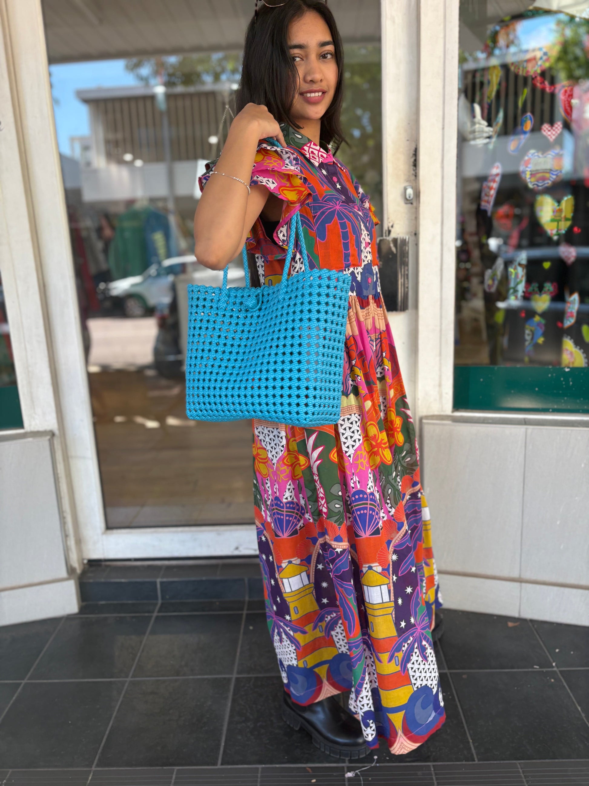 Oktavija Bag - Blue - Pinkhill -  - [] - Darwin boutique - Australian fashion design - Darwin Fashion - Australian Fashion Designer - Australian Fashion Designer Brands - Australian Fashion Design 