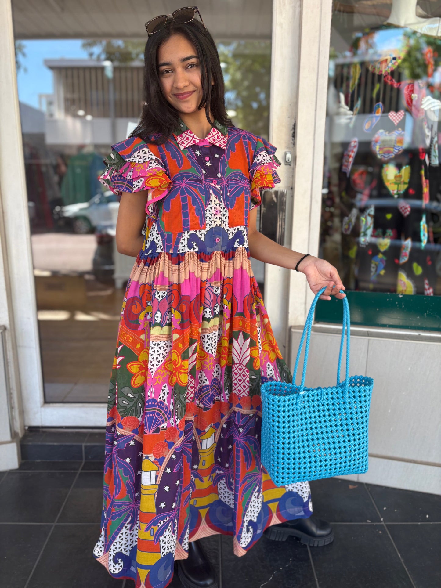 Oktavija Bag - Blue - Pinkhill -  - [] - Darwin boutique - Australian fashion design - Darwin Fashion - Australian Fashion Designer - Australian Fashion Designer Brands - Australian Fashion Design 