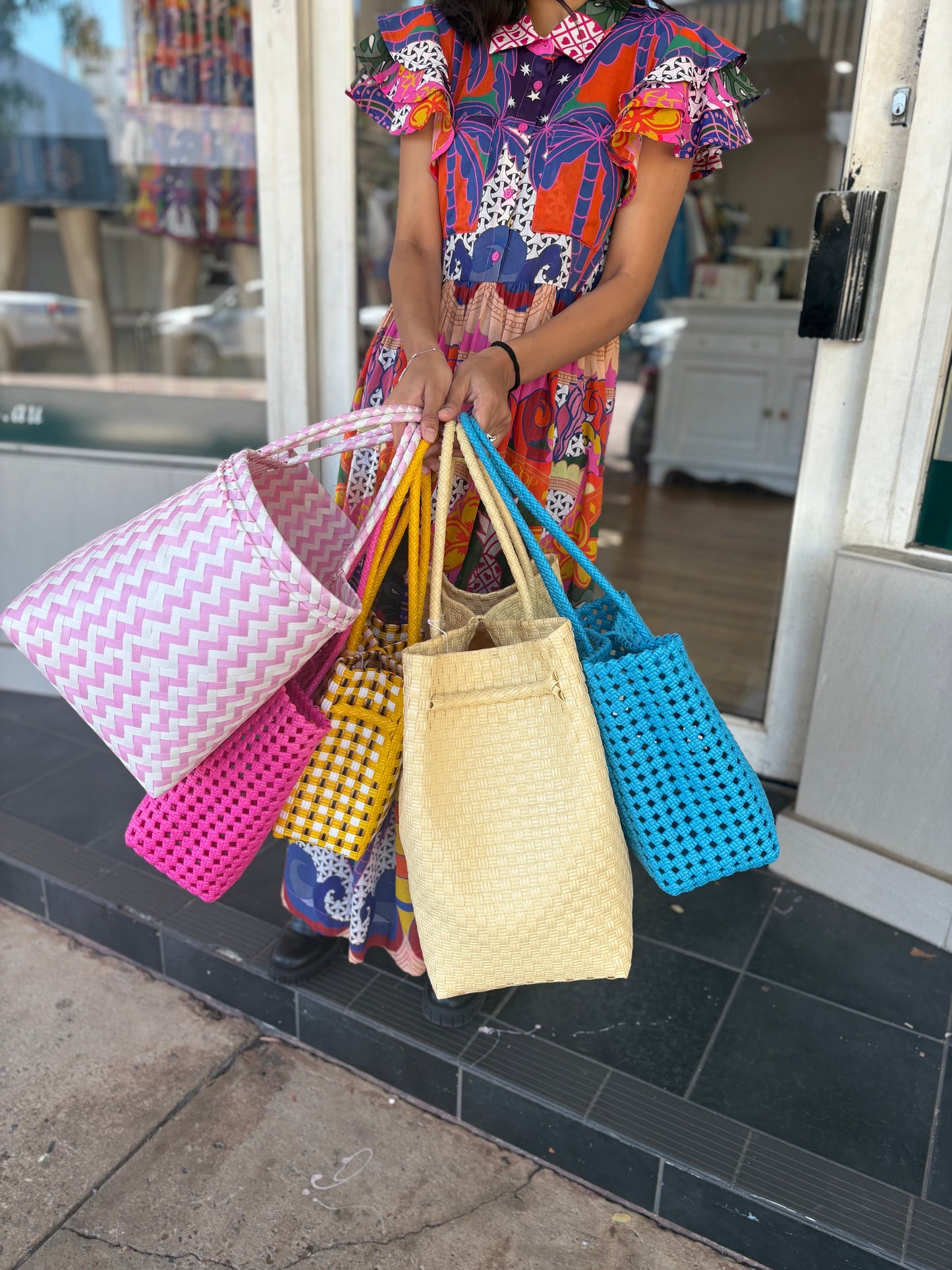 Oktavija Bag - Pink/ White - Pinkhill -  - [] - Darwin boutique - Australian fashion design - Darwin Fashion - Australian Fashion Designer - Australian Fashion Designer Brands - Australian Fashion Design 