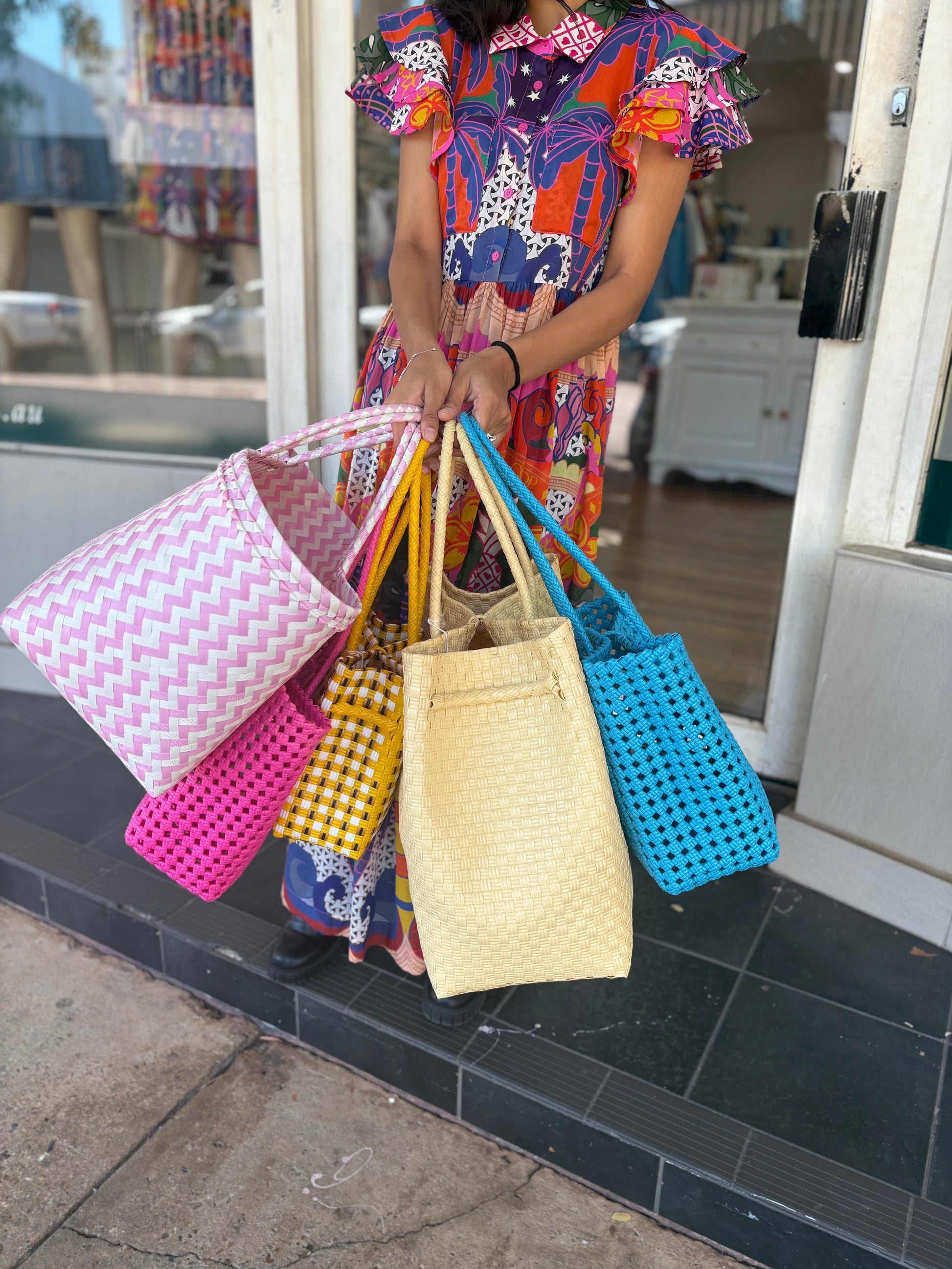 Oktavija Bag - Pink/ White - Pinkhill -  - [] - Darwin boutique - Australian fashion design - Darwin Fashion - Australian Fashion Designer - Australian Fashion Designer Brands - Australian Fashion Design 