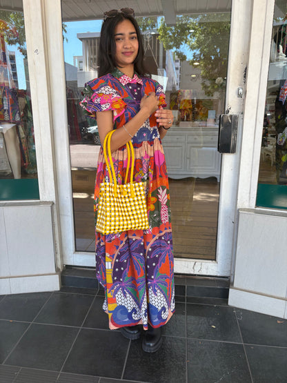 Oktavija Bag - Yellow Stripe - Pinkhill -  - [] - Darwin boutique - Australian fashion design - Darwin Fashion - Australian Fashion Designer - Australian Fashion Designer Brands - Australian Fashion Design 