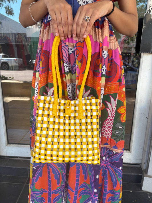 Oktavija Bag - Yellow Stripe - Pinkhill -  - [] - Darwin boutique - Australian fashion design - Darwin Fashion - Australian Fashion Designer - Australian Fashion Designer Brands - Australian Fashion Design 