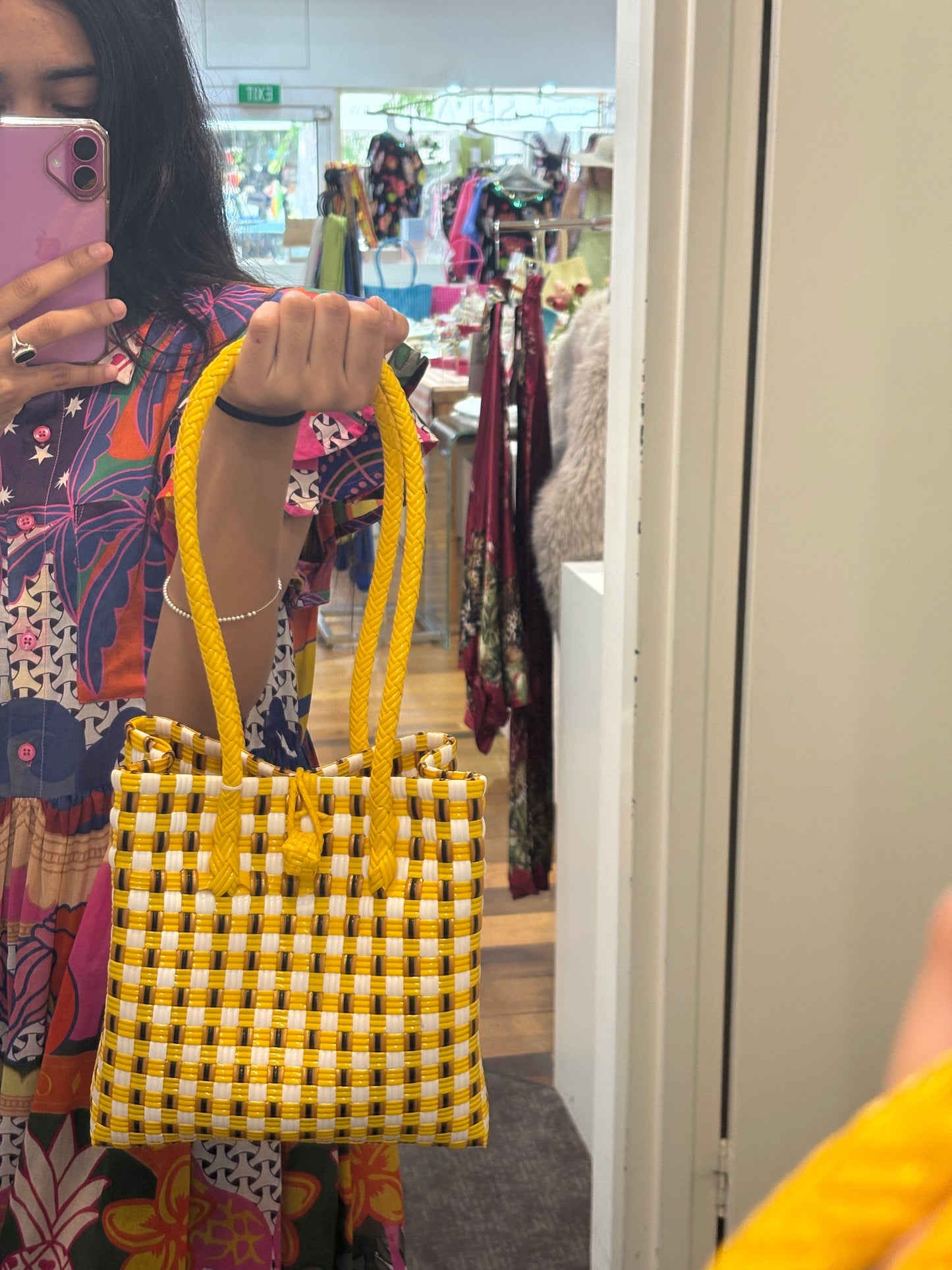 Oktavija Bag - Yellow Stripe - Pinkhill -  - [] - Darwin boutique - Australian fashion design - Darwin Fashion - Australian Fashion Designer - Australian Fashion Designer Brands - Australian Fashion Design 