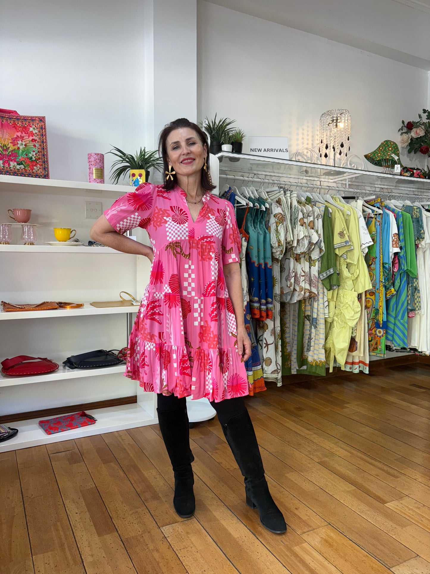 Oktavija Pink Coral Dress - Pinkhill -  - [] - Darwin boutique - Australian fashion design - Darwin Fashion - Australian Fashion Designer - Australian Fashion Designer Brands - Australian Fashion Design 