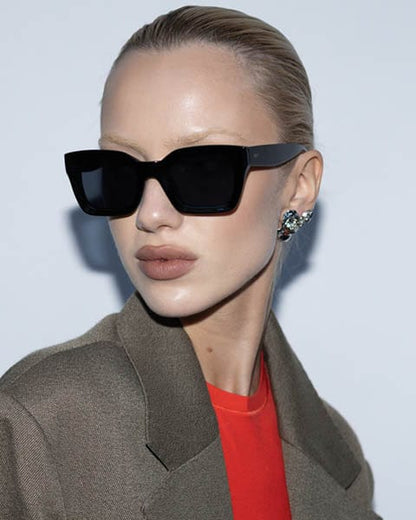 Riviera Bold Square Sunglasses - Noir