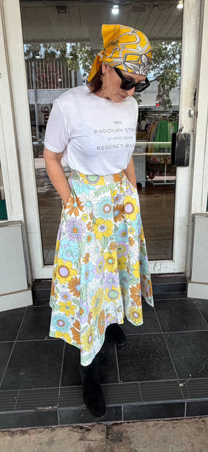 Sienna Fleur Cotton Skirt - Pinkhill