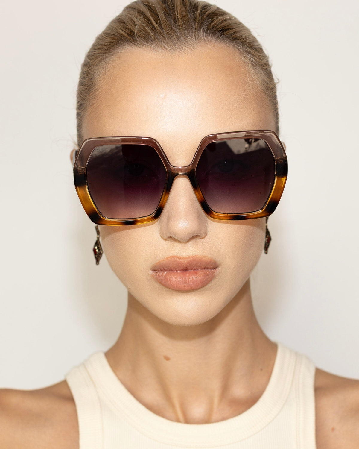 Solstice Hexagon Sunglasses - Smoke Tortoise