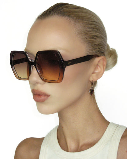 Solstice Hexagon Sunglasses - Plum Haze