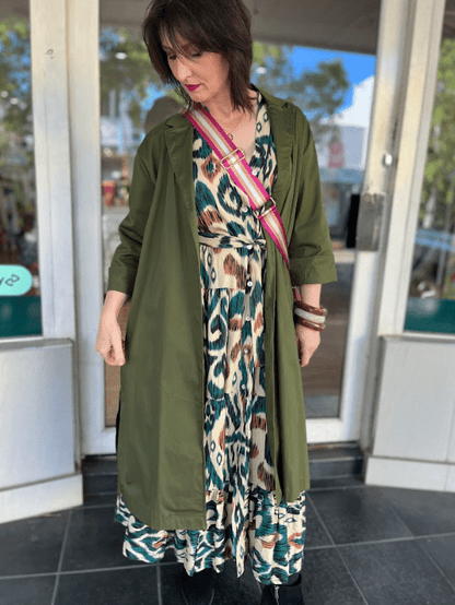 Verona Long Jacket - Green - Pinkhill - Pinkhill -  - Darwin boutique - Australian fashion design - Darwin Fashion - Australian Fashion Designer - Australian Fashion Designer Brands - Australian Fashion Design 