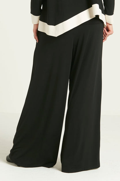 PLANET By Lauren G - MATTE JERSEY WIDE LEG PANTS - Black - Planet By Lauren G - Pinkhill - darwin fashion - darwin boutique