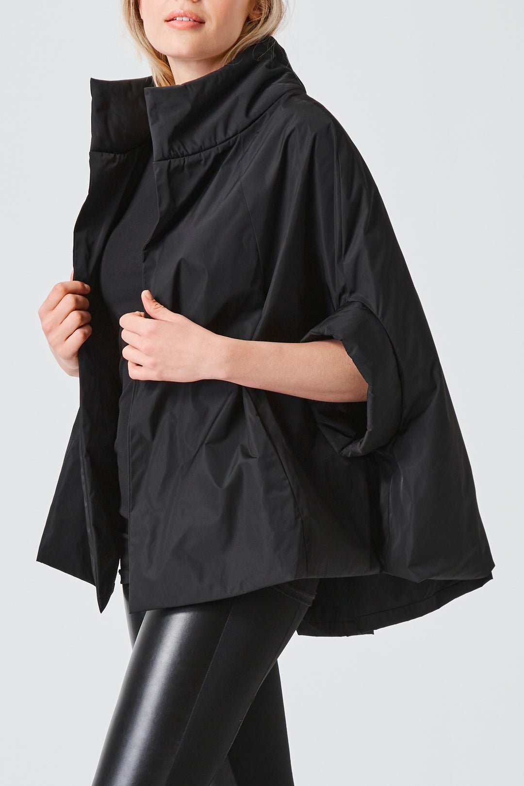 PLANET By Lauren G - NYLON CHIC CAPE - Black - Planet By Lauren G - Pinkhill - darwin fashion - darwin boutique