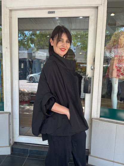 PLANET By Lauren G - NYLON CHIC CAPE - Black - Planet By Lauren G - Pinkhill - darwin fashion - darwin boutique