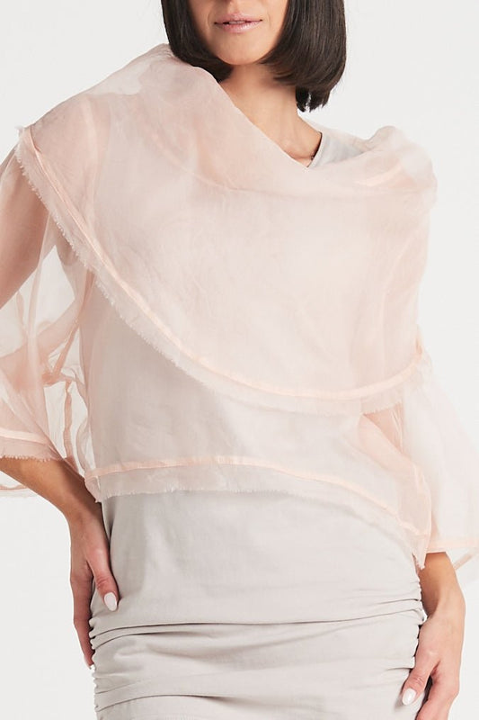 PLANET By Lauren G - ORGANZA JACKIE O TOP - Pink - Planet By Lauren G - Pinkhill - darwin fashion - darwin boutique