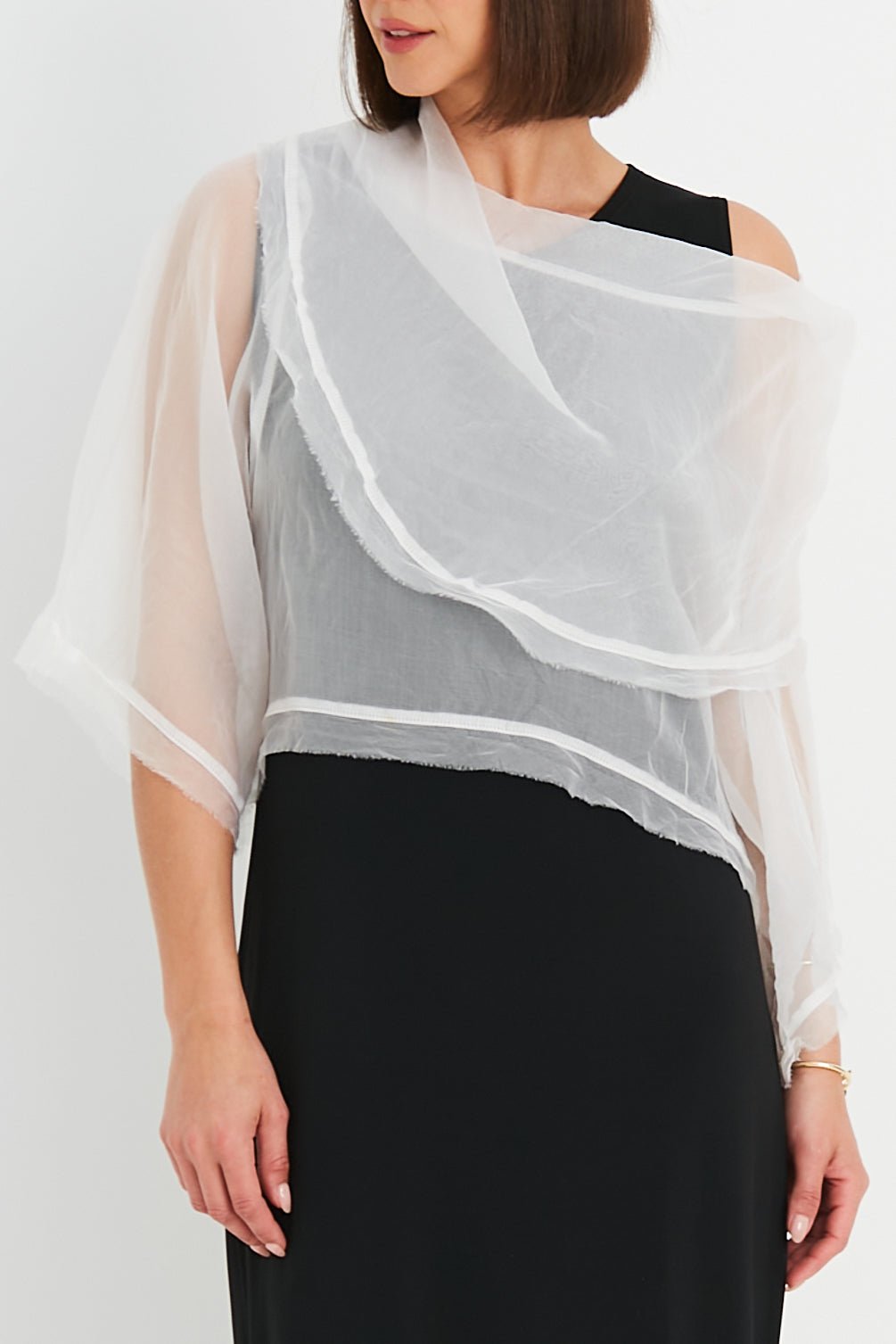 PLANET By Lauren G - ORGANZA JACKIE O TOP - White - Planet By Lauren G - Pinkhill - darwin fashion - darwin boutique