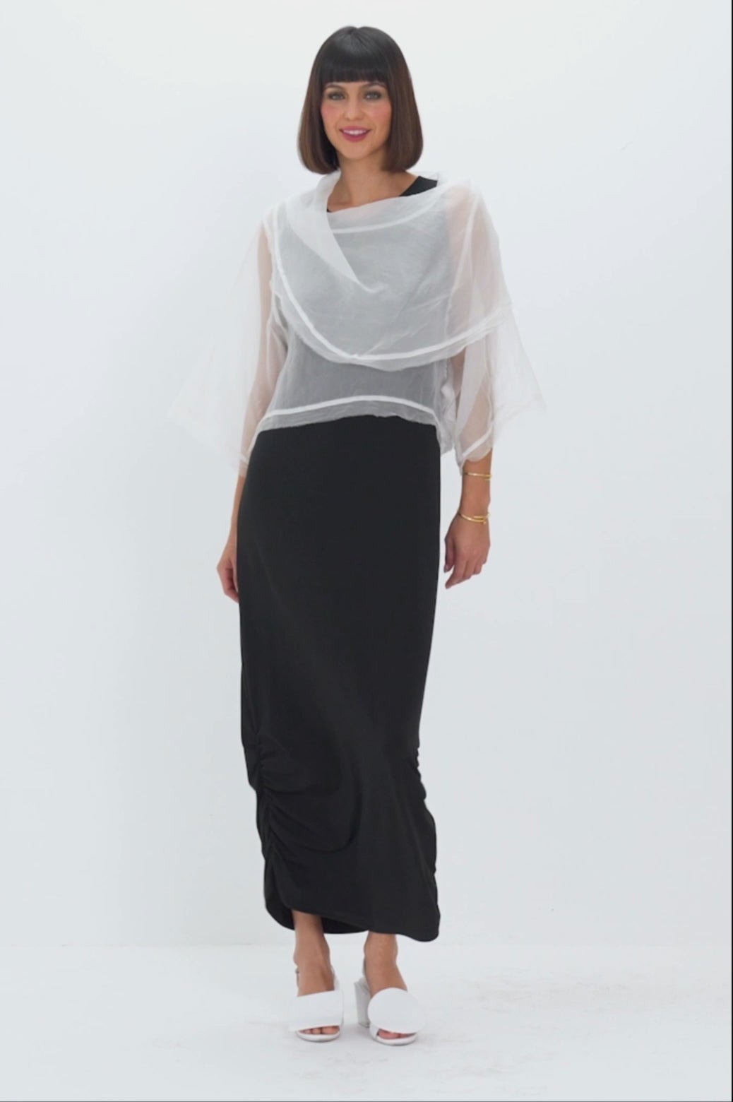 PLANET By Lauren G - ORGANZA JACKIE O TOP - White - Planet By Lauren G - Pinkhill - darwin fashion - darwin boutique