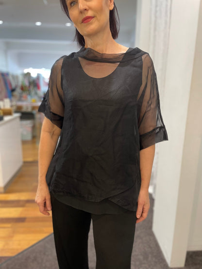 PLANET By Lauren G - ORGANZA TOKYO T - Black - Planet By Lauren G - Pinkhill - darwin fashion - darwin boutique