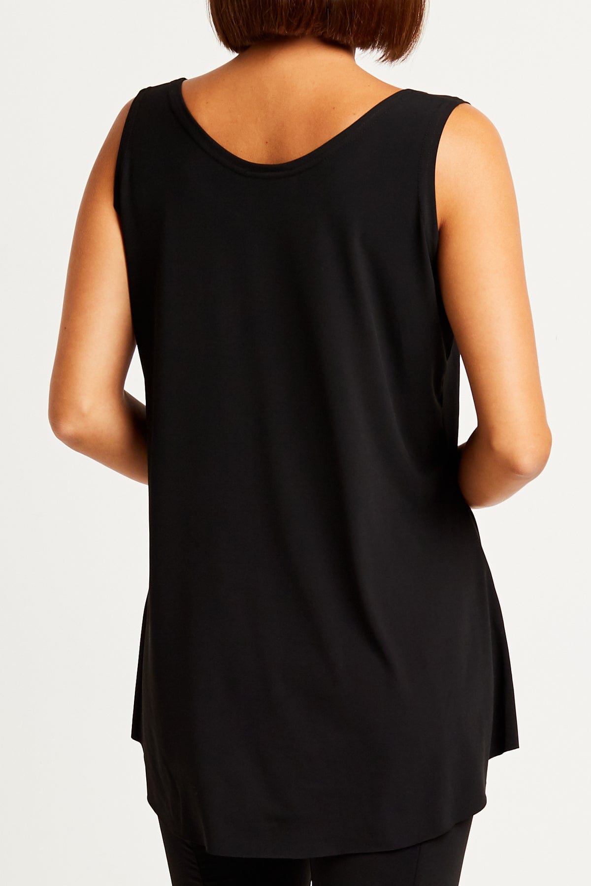 PLANET By Lauren G - MATTE JERSEY SHIRTTAIL TANK - Midnight - Planet By Lauren G - Pinkhill - darwin fashion - darwin boutique