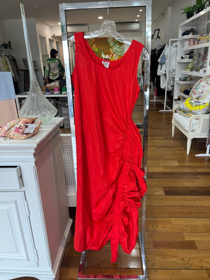 Planet By Lauren G Nylon Big Pocket Dress - Red - Pinkhill -  -  - Darwin boutique - Australian fashion design - Darwin Fashion - Australian Fashion Designer - Australian Fashion Designer Brands - Australian Fashion Design 