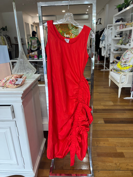 Planet By Lauren G Nylon Big Pocket Dress - Red - Pinkhill -  -  - Darwin boutique - Australian fashion design - Darwin Fashion - Australian Fashion Designer - Australian Fashion Designer Brands - Australian Fashion Design 