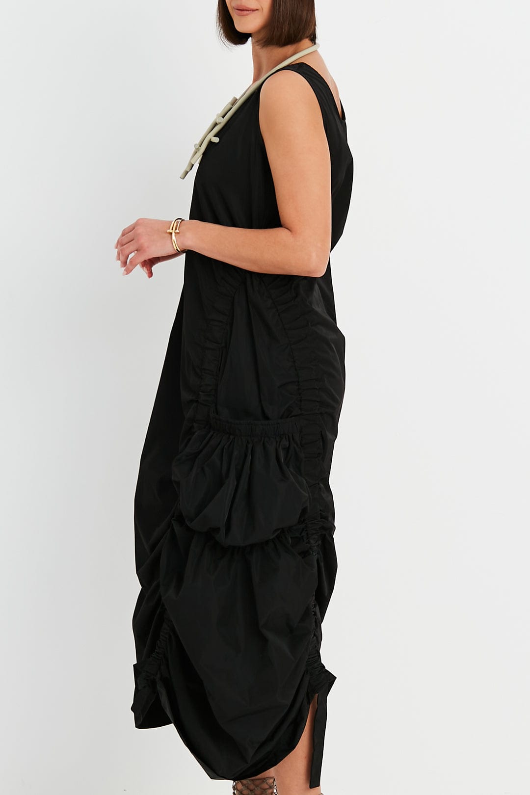 Planet By Lauren G Nylon Big Pocket Dress - Black - Pinkhill -  -  - Darwin boutique - Australian fashion design - Darwin Fashion - Australian Fashion Designer - Australian Fashion Designer Brands - Australian Fashion Design 