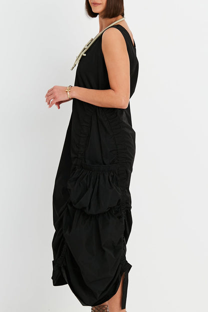 Planet By Lauren G Nylon Big Pocket Dress - Black - Pinkhill -  -  - Darwin boutique - Australian fashion design - Darwin Fashion - Australian Fashion Designer - Australian Fashion Designer Brands - Australian Fashion Design 