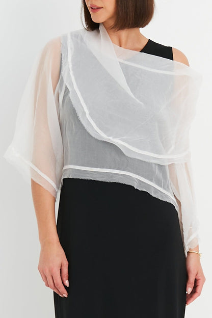 PLANET By Lauren G - ORGANZA JACKIE O TOP - White - Planet By Lauren G - Pinkhill - darwin fashion - darwin boutique
