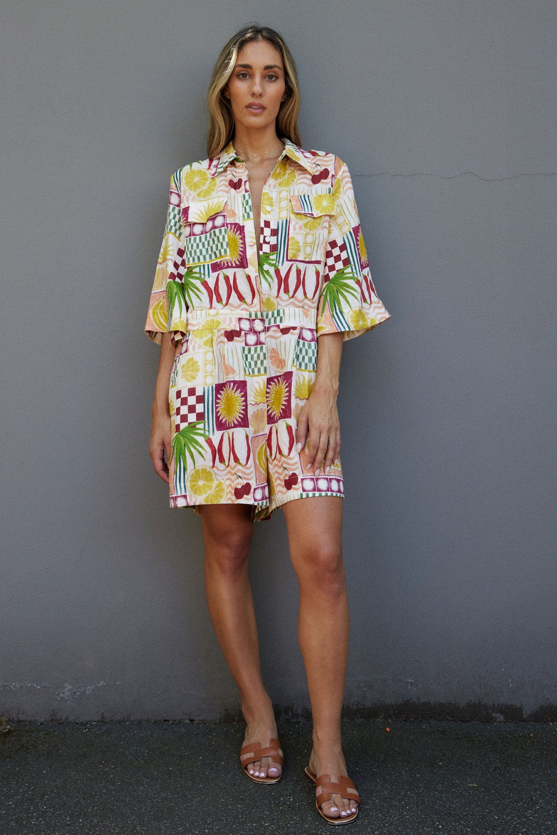 Ralf Studio Diamond Playsuit - Pink Fiesta - Pinkhill -  - [] - Darwin boutique - Australian fashion design - Darwin Fashion - Australian Fashion Designer - Australian Fashion Designer Brands - Australian Fashion Design 