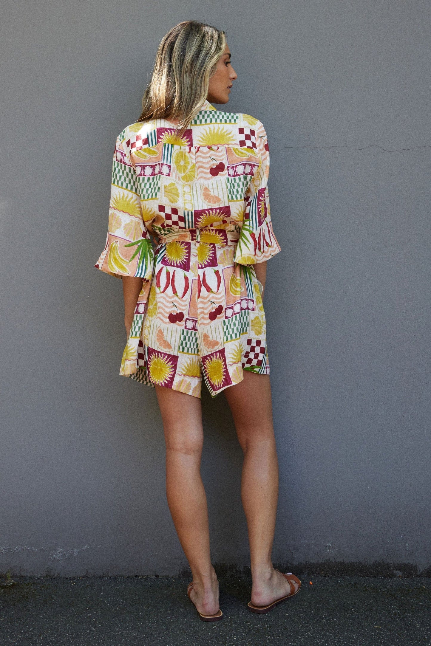 Ralf Studio Diamond Playsuit - Pink Fiesta - Pinkhill -  - [] - Darwin boutique - Australian fashion design - Darwin Fashion - Australian Fashion Designer - Australian Fashion Designer Brands - Australian Fashion Design 