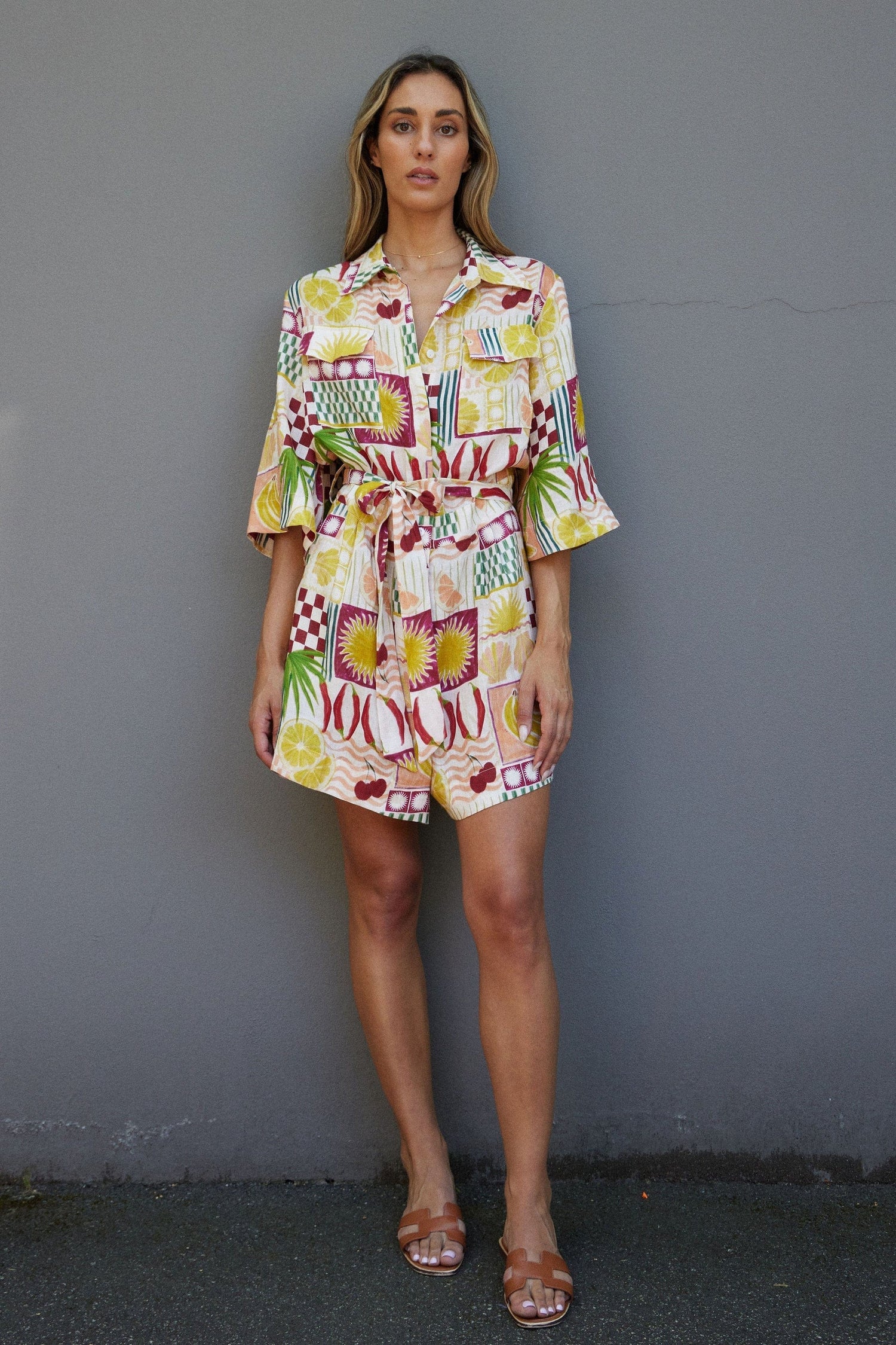 Ralf Studio Diamond Playsuit - Pink Fiesta - Pinkhill -  - [] - Darwin boutique - Australian fashion design - Darwin Fashion - Australian Fashion Designer - Australian Fashion Designer Brands - Australian Fashion Design 