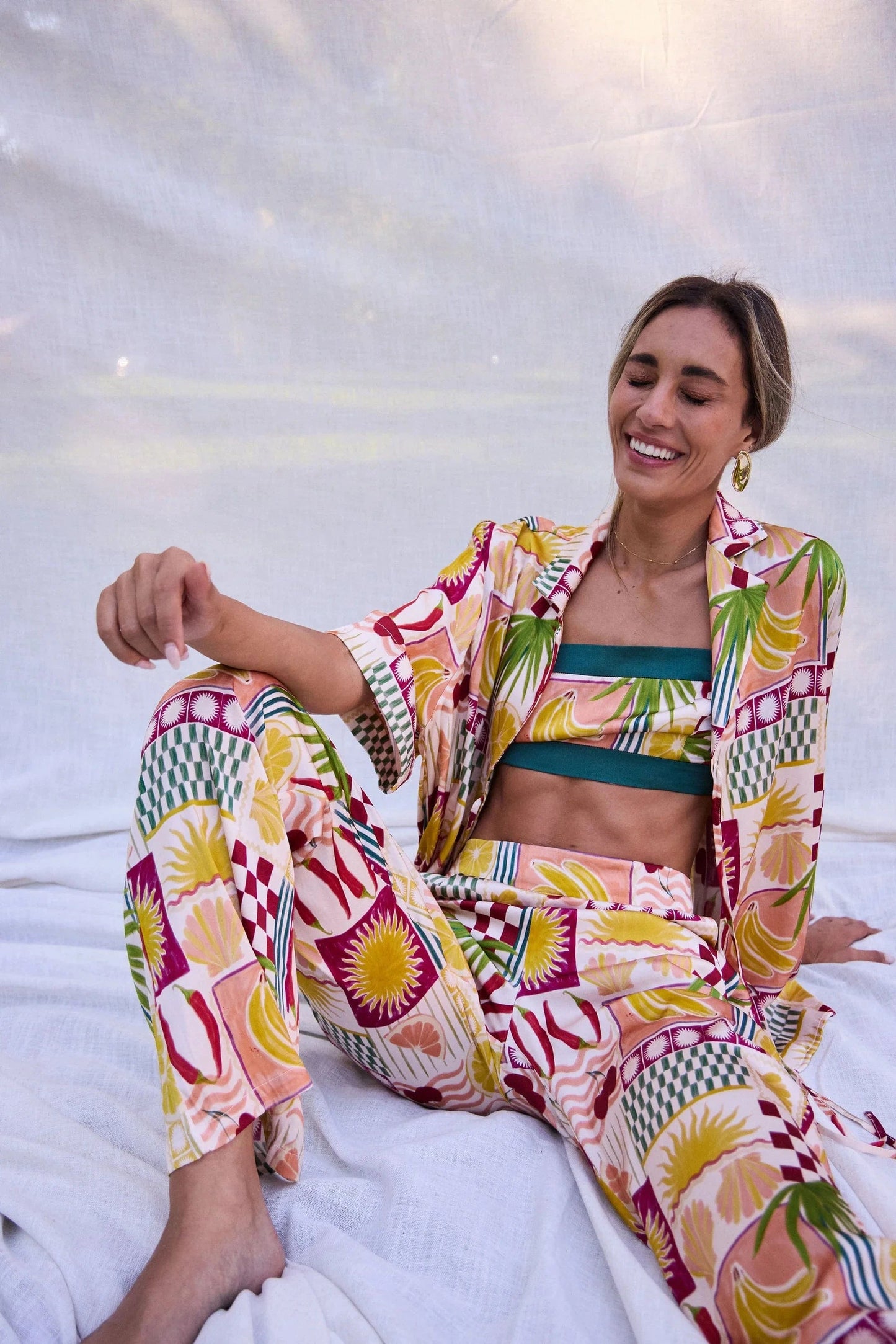 Ralf Studio Freemantle Pant Fiesta - Pinkhill -  - [] - Darwin boutique - Australian fashion design - Darwin Fashion - Australian Fashion Designer - Australian Fashion Designer Brands - Australian Fashion Design 