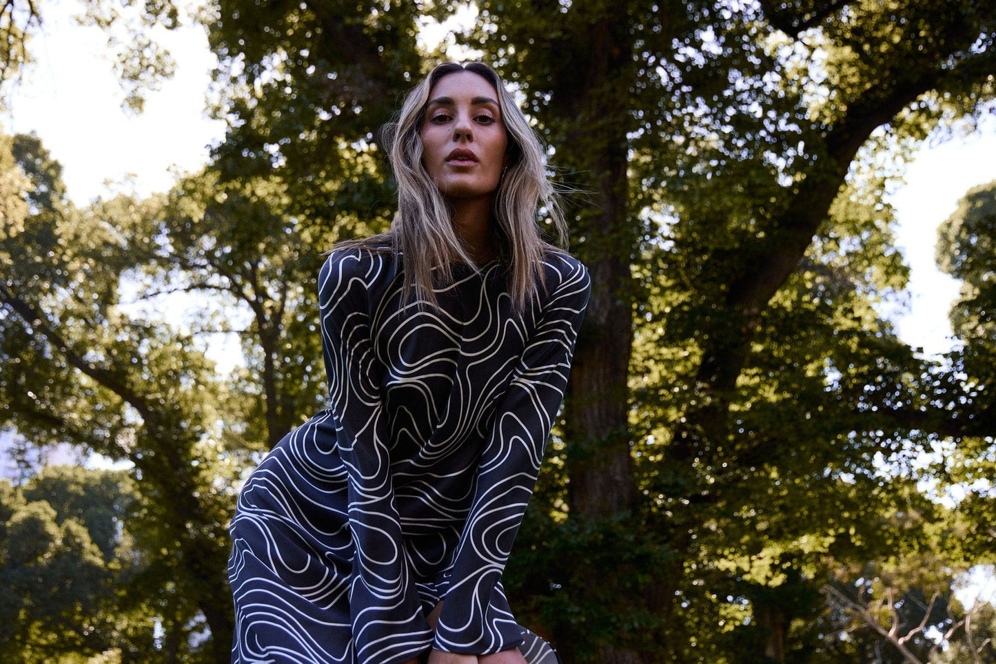 Ralf Studio Monument Dress Black Swirl - Pinkhill -  - [] - Darwin boutique - Australian fashion design - Darwin Fashion - Australian Fashion Designer - Australian Fashion Designer Brands - Australian Fashion Design 