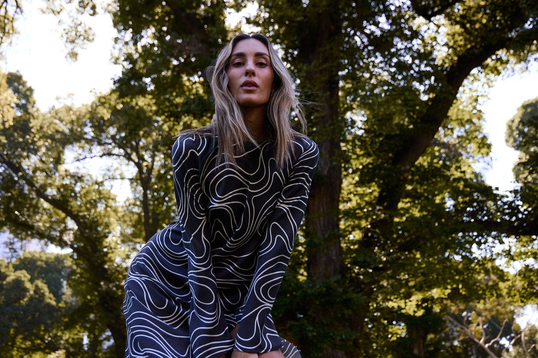 Ralf Studio Monument Dress Black Swirl - Pinkhill -  - [] - Darwin boutique - Australian fashion design - Darwin Fashion - Australian Fashion Designer - Australian Fashion Designer Brands - Australian Fashion Design 