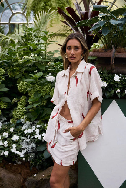 RALF STUDIOS CAPEL SKIRT CHILLI PRINT - Pinkhill -  - [] - Darwin boutique - Australian fashion design - Darwin Fashion - Australian Fashion Designer - Australian Fashion Designer Brands - Australian Fashion Design 