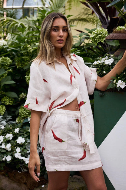 RALF STUDIOS CAPEL SKIRT CHILLI PRINT - Pinkhill -  - [] - Darwin boutique - Australian fashion design - Darwin Fashion - Australian Fashion Designer - Australian Fashion Designer Brands - Australian Fashion Design 