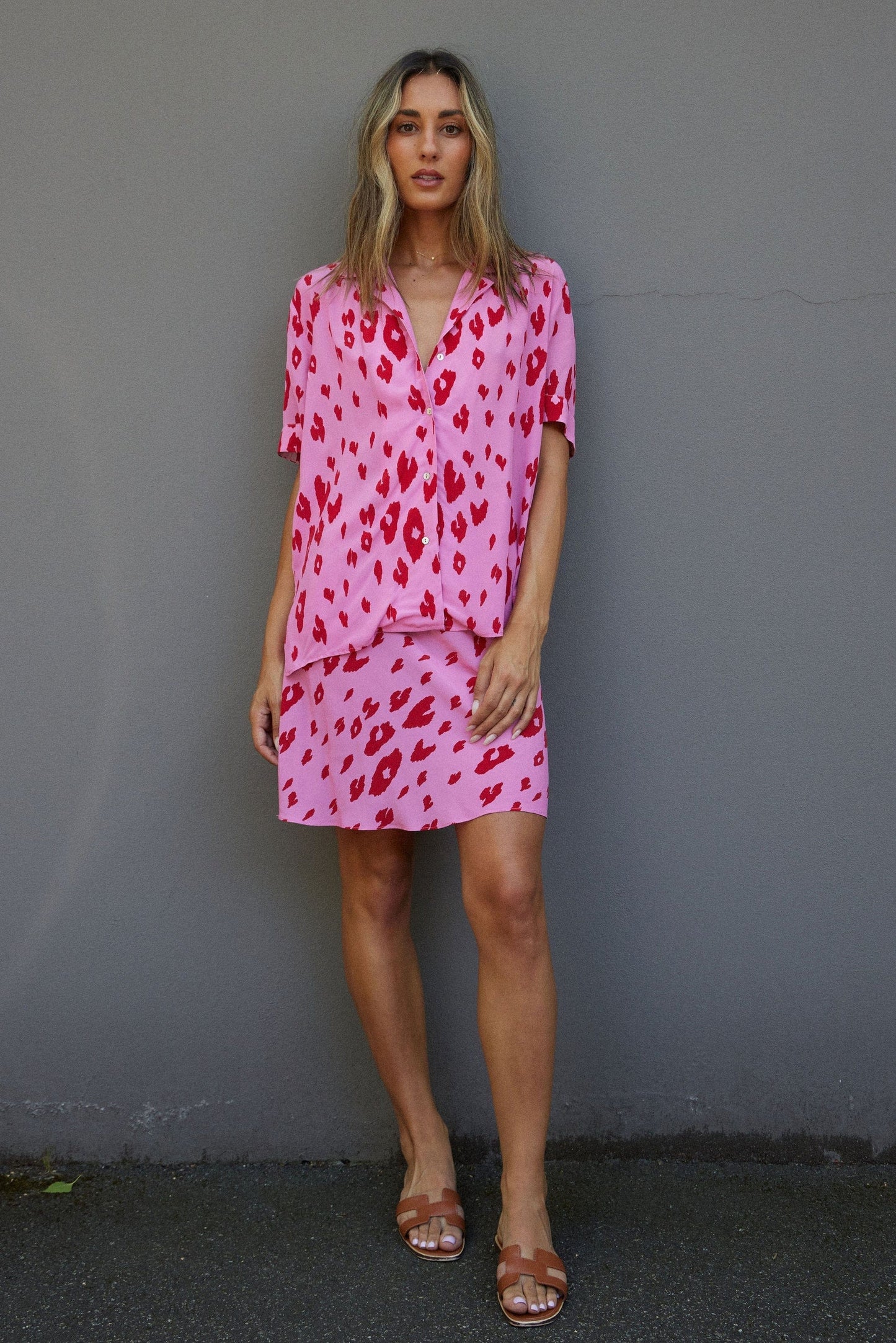 RALF STUDIOS CLOUD BREAK SHIRT PINK LEOPARD - Pinkhill -  - [] - Darwin boutique - Australian fashion design - Darwin Fashion - Australian Fashion Designer - Australian Fashion Designer Brands - Australian Fashion Design 