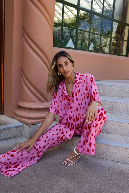 RALF STUDIOS CLOUD BREAK SHIRT PINK LEOPARD - Pinkhill -  - [] - Darwin boutique - Australian fashion design - Darwin Fashion - Australian Fashion Designer - Australian Fashion Designer Brands - Australian Fashion Design 