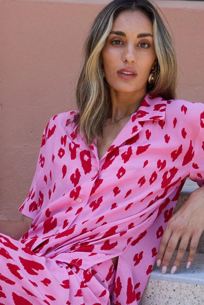 RALF STUDIOS CLOUD BREAK SHIRT PINK LEOPARD - Pinkhill -  - [] - Darwin boutique - Australian fashion design - Darwin Fashion - Australian Fashion Designer - Australian Fashion Designer Brands - Australian Fashion Design 