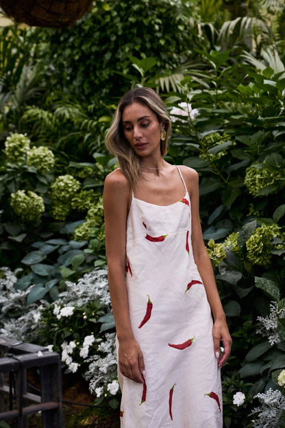 RALF STUDIOS COTTAGE POINT DRESS CHILLI PRINT - Pinkhill -  - [] - Darwin boutique - Australian fashion design - Darwin Fashion - Australian Fashion Designer - Australian Fashion Designer Brands - Australian Fashion Design 