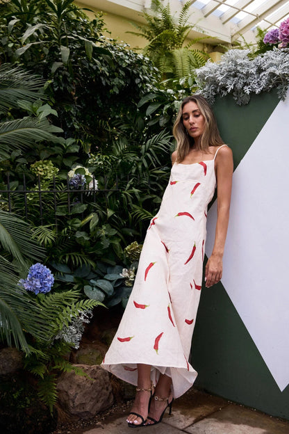 RALF STUDIOS COTTAGE POINT DRESS CHILLI PRINT - Pinkhill -  - [] - Darwin boutique - Australian fashion design - Darwin Fashion - Australian Fashion Designer - Australian Fashion Designer Brands - Australian Fashion Design 