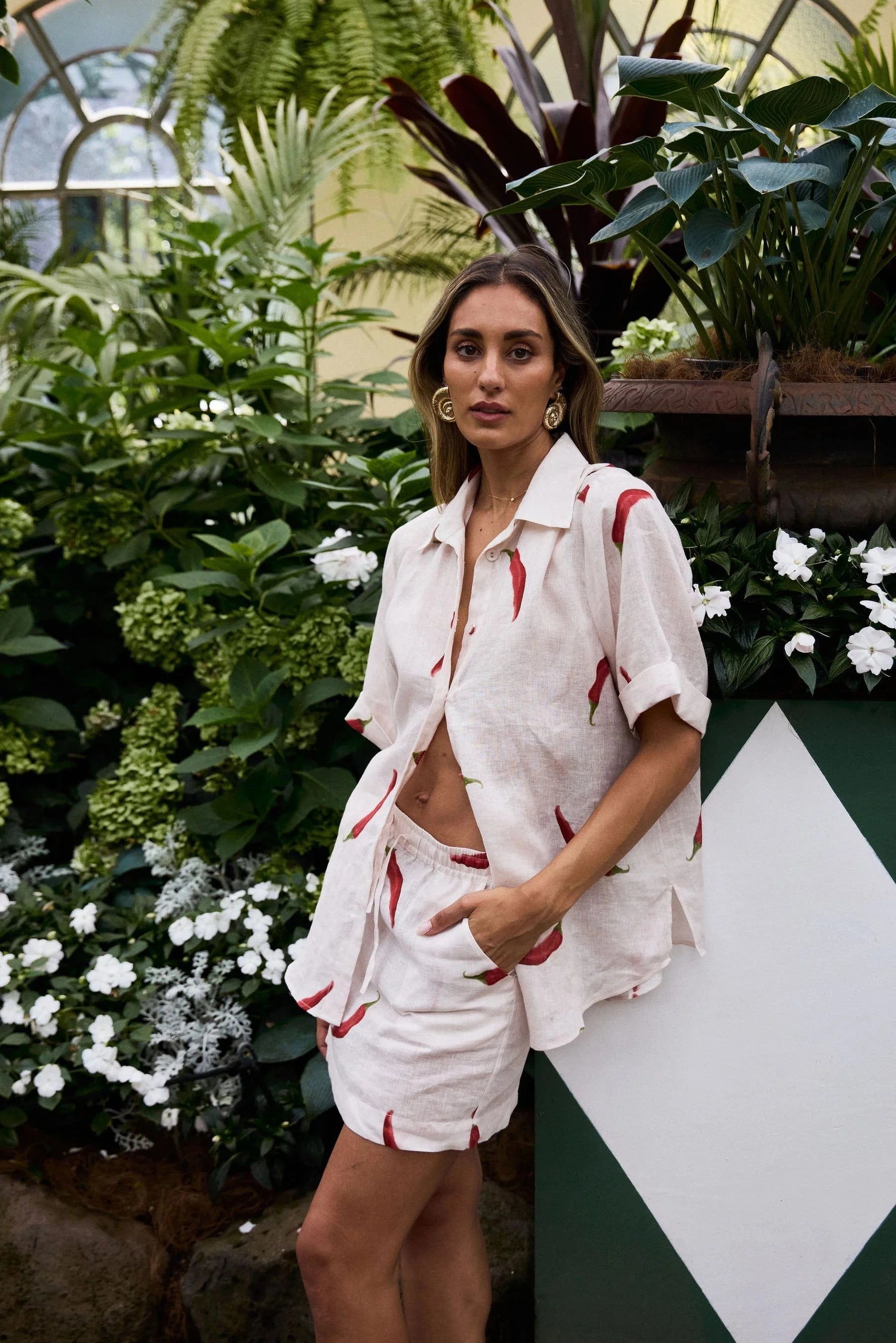 RALF STUDIOS COWES SHIRT CHILLI PRINT - Pinkhill -  - [] - Darwin boutique - Australian fashion design - Darwin Fashion - Australian Fashion Designer - Australian Fashion Designer Brands - Australian Fashion Design 