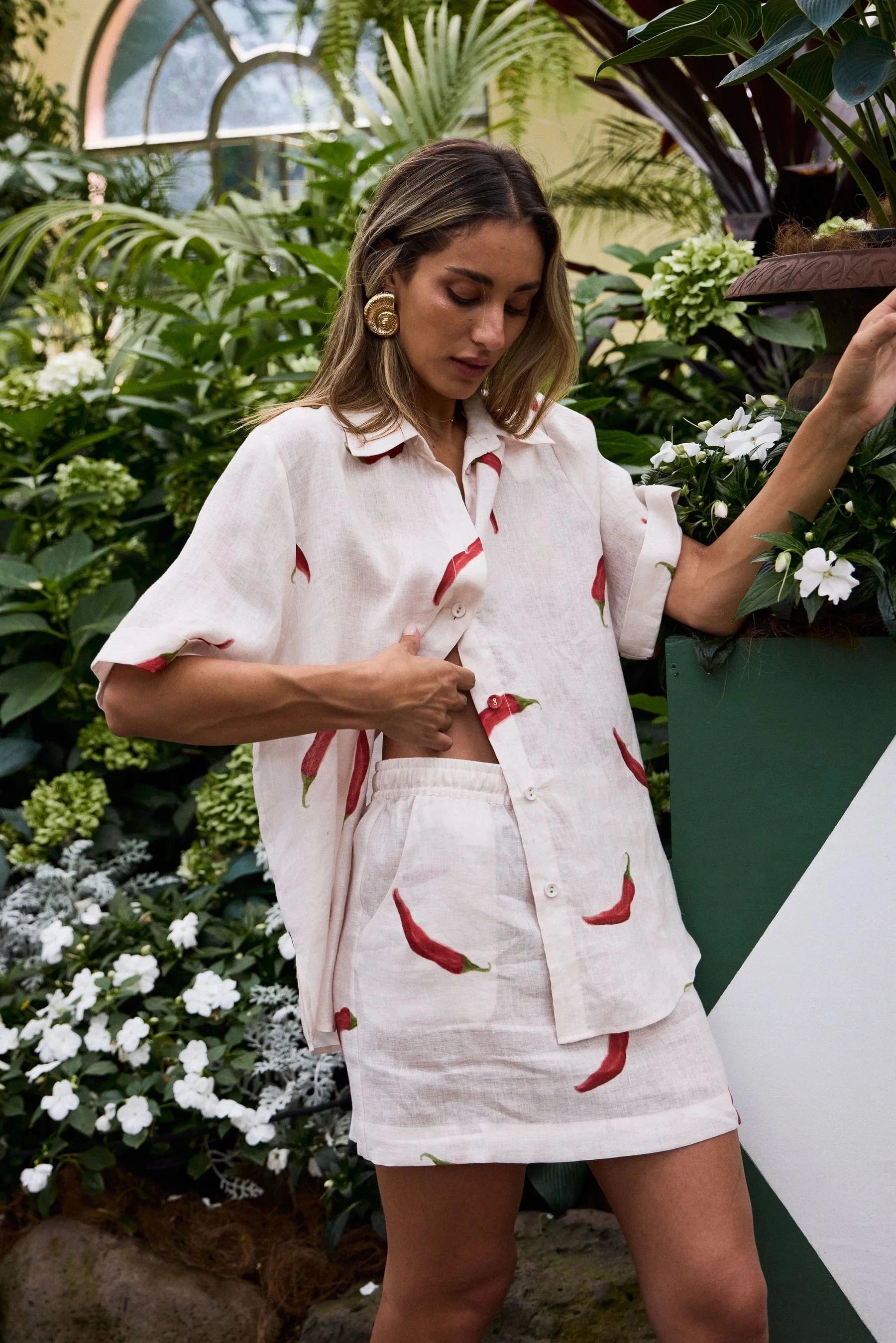 RALF STUDIOS COWES SHIRT CHILLI PRINT - Pinkhill -  - [] - Darwin boutique - Australian fashion design - Darwin Fashion - Australian Fashion Designer - Australian Fashion Designer Brands - Australian Fashion Design 