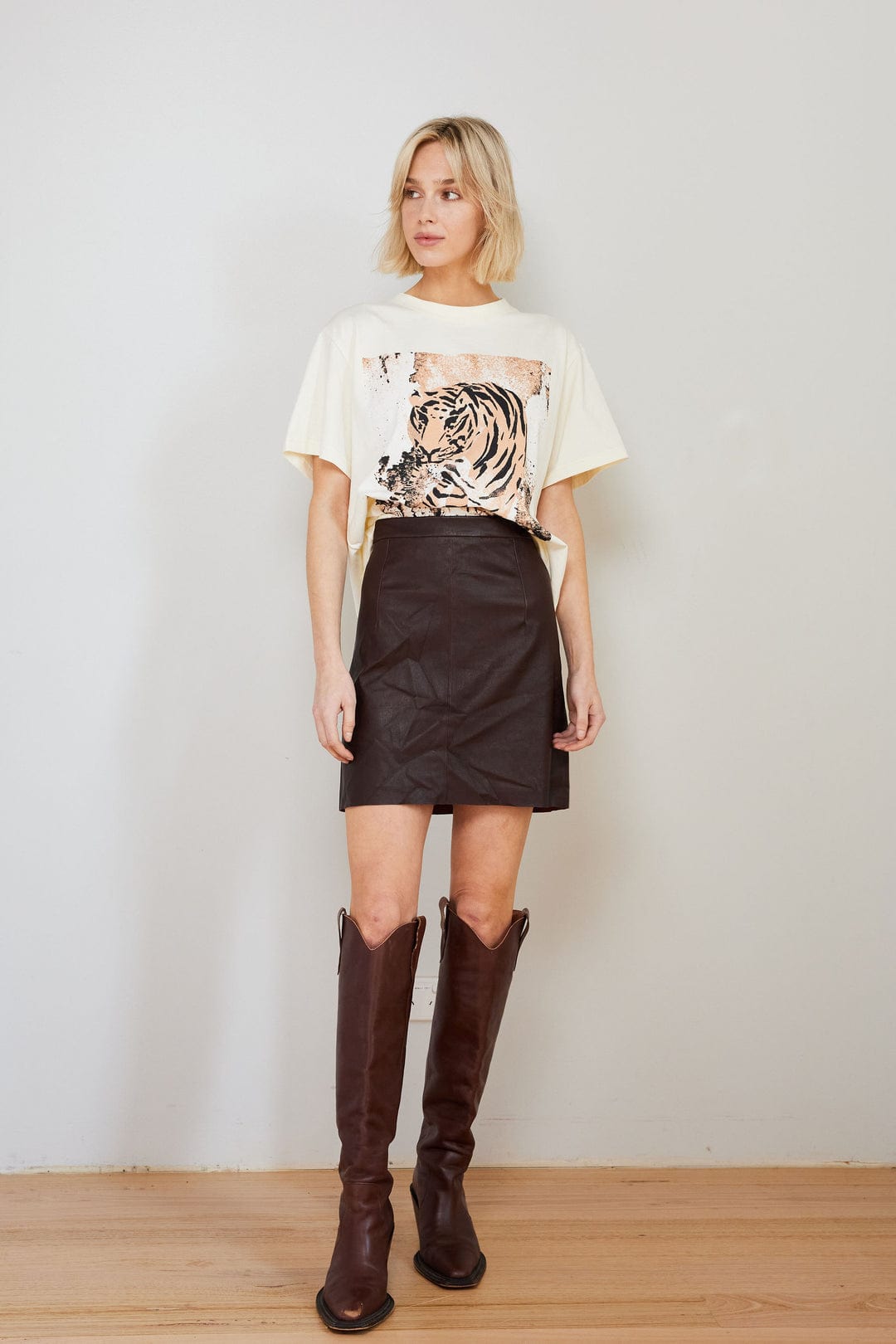 RALK STUDIOS TIGER T-SHIRT IVORY - Pinkhill -  - [] - Darwin boutique - Australian fashion design - Darwin Fashion - Australian Fashion Designer - Australian Fashion Designer Brands - Australian Fashion Design 