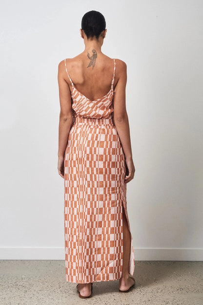 RALK STUDIOS TOOTGAROOK SKIRT GEO PINK - Pinkhill -  - [] - Darwin boutique - Australian fashion design - Darwin Fashion - Australian Fashion Designer - Australian Fashion Designer Brands - Australian Fashion Design 