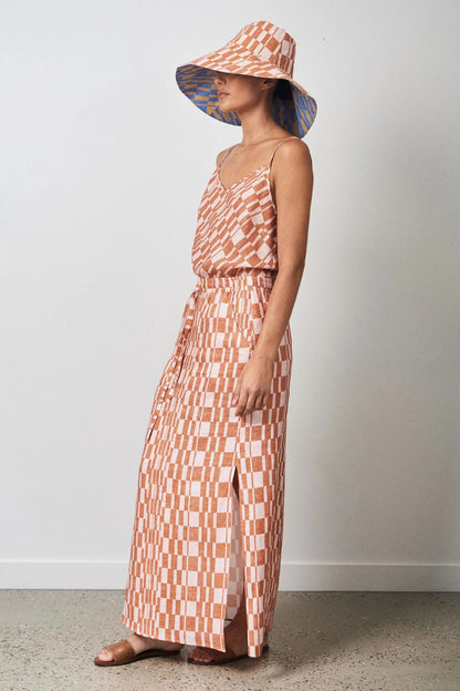 RALK STUDIOS TOOTGAROOK SKIRT GEO PINK - Pinkhill -  - [] - Darwin boutique - Australian fashion design - Darwin Fashion - Australian Fashion Designer - Australian Fashion Designer Brands - Australian Fashion Design 