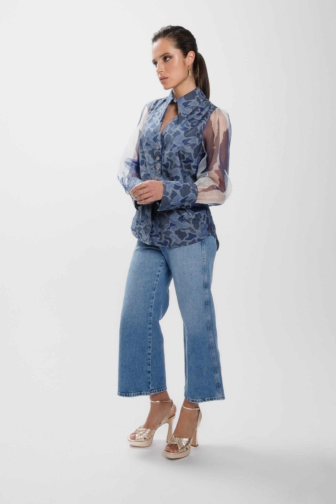 REALM ORIGIN CARGO SHIRT - CAMO BLUE - Pinkhill - REALM ORIGIN - on sale - Darwin boutique - Australian fashion design - Darwin Fashion - Australian Fashion Designer - Australian Fashion Designer Brands - Australian Fashion Design 