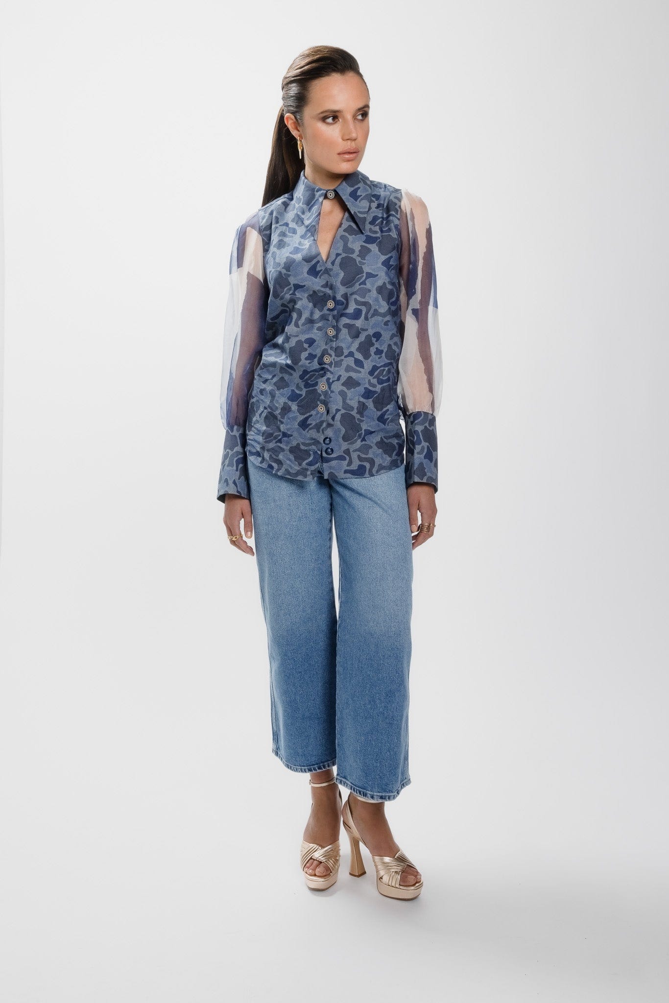 REALM ORIGIN CARGO SHIRT - CAMO BLUE - Pinkhill - REALM ORIGIN - on sale - Darwin boutique - Australian fashion design - Darwin Fashion - Australian Fashion Designer - Australian Fashion Designer Brands - Australian Fashion Design 